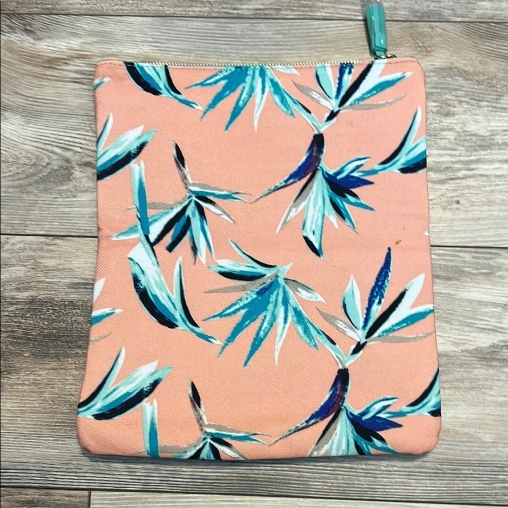 Rachel Pally Green and Pink Clutch with Floral Design